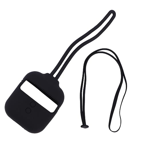 Homoyoyo 1pieza Estuche De Silicona para Auriculares Inalámbricos Lanyard Caja Protectora Duradera y Elegante Compatible Negro