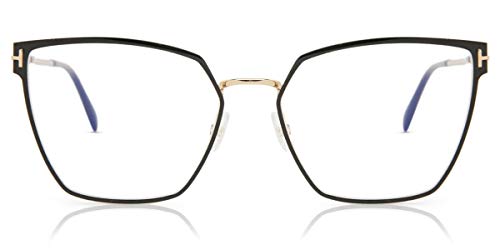 Eyeglasses Tom Ford FT 5574 -B 001 Black Enamel Front, Shiny Rose Gold, Tips/Bl