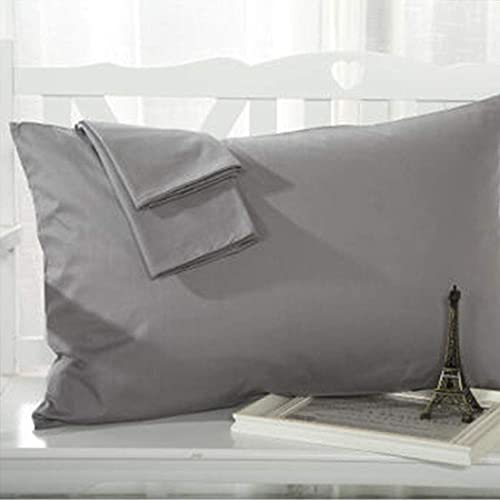 Premium Queen Pillowcases 2 Pack - Grey Standard - Ultra Soft 1800 Thread Count Microfiber- Double Brushed - Allergies Free - Wrinkle Resistant Pillowcase #TOP1