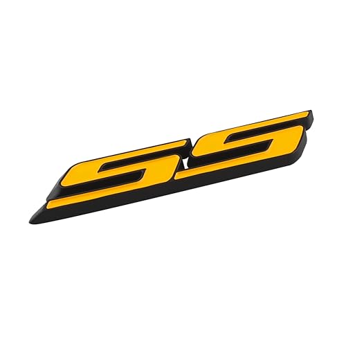 Image of 1PC SS Emblem 3D Metal Car Sticker Decoration Car Side Rear Badge for Cars Trucks SUV Luggage Computers (Yellow Black)