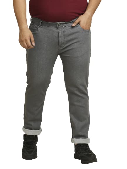 Image of HIGH Star Men Grey Slim-Fit Stretchable Jeans