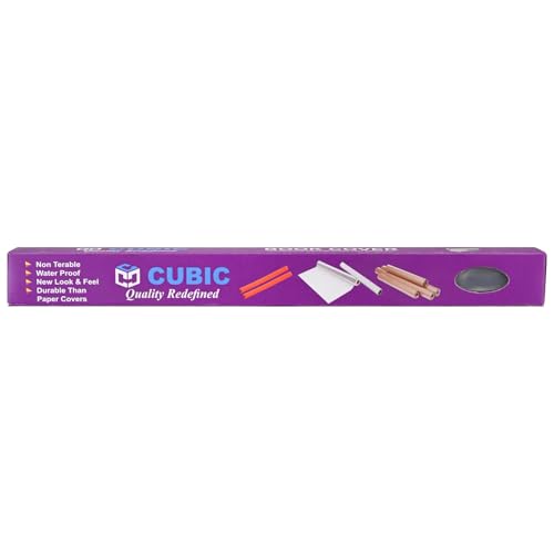 Image of CUBIC Book Cover Roll | Opaque Milky White | Pack of 2 | 10 Meter Length | Book Binding Roll | Tear-Resistant & Durable | Ideal for School & Office Use,Plastic