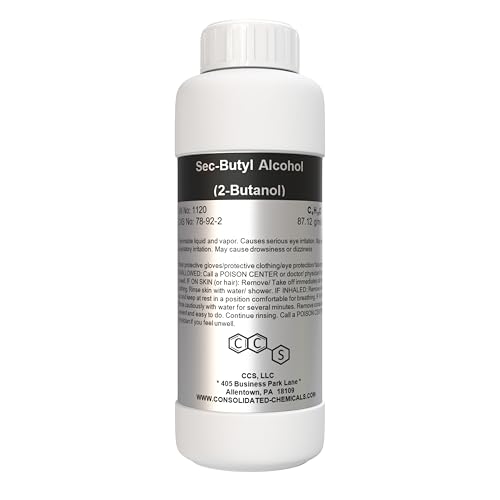 Sec-Butyl Alcohol - High Purity Secondary Butanol ?99% | Industrial Grade Solvent | Multi-Purpose Cleaner & Chemical Intermediate (100mL (3.3 Fl Oz))