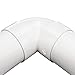 NDS 6P02 PVC 90-Degree Elbow, 6-Inch, for Hub X Hub Solvent-Weld Connections, for Use with 6-Inch Sewer and Drain Pipe, White