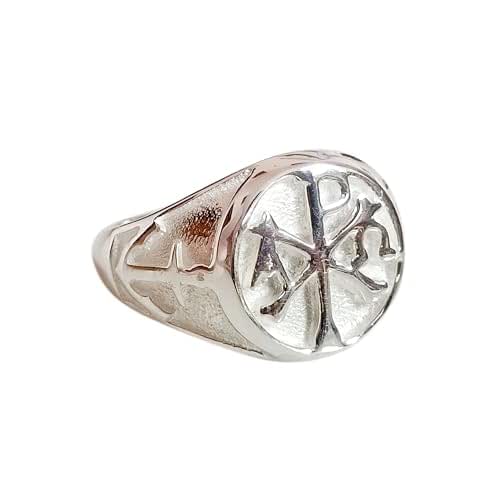 Amazon.com: 3D Chi-Rho Alpha Ring, Omega Gold Ring, Monogram, 22K Gold ...