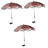 Kisangel Cochecitos De 3 Uds Para Protección De Bicicletas Cochecito De Sombrilla Universal Con Silla De Ruedas Desmontable A Prueba De Sillas UV - Bebé Ster Sters Playa Abrazadera A