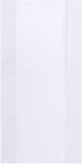 Concession Essentials Gusseted Poly Bags, 10 x 6 x 18 Inch. Pack of 50c Gusseted Plastic Bags 2 Mil Thick. Clear Plastic Bags for Packaging Cookies, Popcorn, Candies.