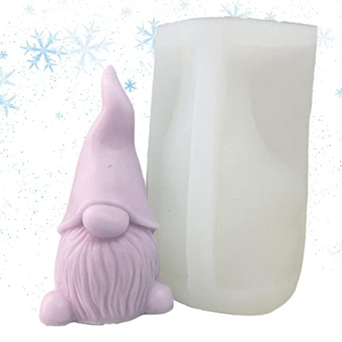 Richolyn Moldes De Silicona para Gnomos De Navidad Moldes para Velas De Navidad Moldes para Jabón Molde De Resina Enano De Navidad Molde De Fundición para Manualidades para Vela, Chocolate, Caramelo Cover