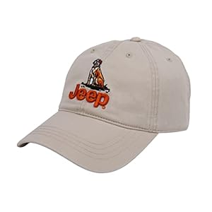 Jeep Vintage Dog Logo Garment Washed Hat Classic Design DSC Original | Cool Stuff (Stone)