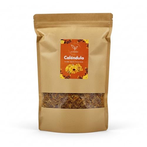 Caléndula Seca en Petalos | Maravilla Común | Para Infusiones y Cuidado de la Piel | Apoyo Digestivo, Efecto Relajante y Acción Antioxidante | Pétalos Secos Seleccionados