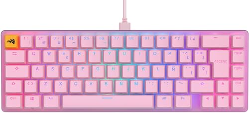 Clavier de jeu mécanique compact 65% Glorious GMMK 2 rose touches doubleshot RGB