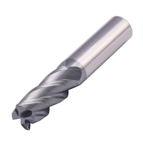 Image of 1 /2 inch 4 Flute Solid Carbide End Mill - .040 inch Corner Radius, AlTiN Coated | 35 Helix, 1 /2 inch Cutting Dia, 1 /2 inch Shank Dia, 1-1 /4 inch LOC, 3 inch OAL for Milling Alloy Steel, Cast Iron, Copper