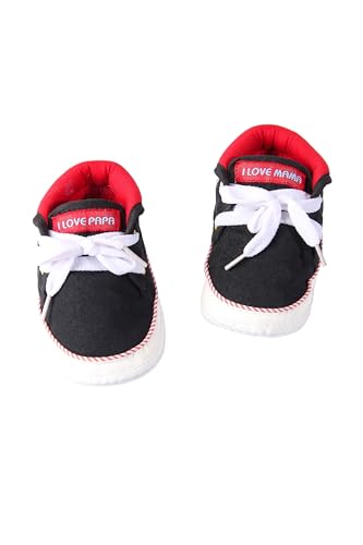 Image of Butterthief Unisex Baby Prewalking Shoes for Newborn Boys & Girls | Soft Sole Infant Bootie with Anti-Slip Bottom | Lightweight Cotton Footwear Early Walker Shoes (6-9 Months, 12 CM)