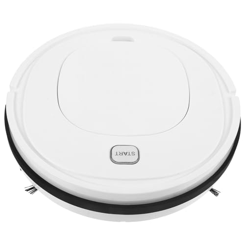IMIKEYA Robot Automatique Aspirateur Balayeur Blanc 28x28x6,5 Cm En Abs Capteur De Poussière Pour Nettoyage Sols Plats, Carrelage, Parquet, Maison, Haute Capacité De Collecte Poussière