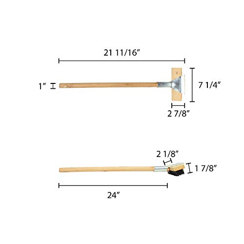 Thunder-Group-Heavy-Duty-Wire-Brush-with-Scraper-and-Long-Wood-Handle-27-Inch