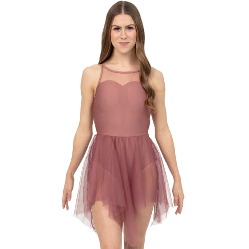 Alexandra Collection Sweetheart Mesh Handkerchief Lyrical Dress Dusty Mauve