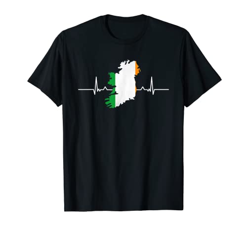 Ireland heartbeat Ireland ECG Irish flag Ireland T-Shirt