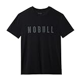 NOBULL Men's Tee | Moisture-Wicking Workout Top for Gym & Running, Athletic Fit, Stylish Activewear Graphic T-Shirt, Black, L