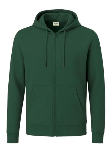 Image of ADRO Mens Cotton Solid Zipper Hoodie Sweatshirts
