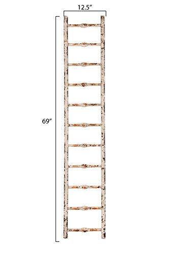 Creative Co-Op Decorative Wood Ladder, Distressed White