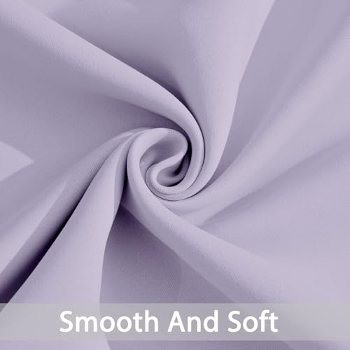 Yakamok Blackout Curtains Room Darkening Thermal Insulated Window Panels,Solid Grommet Top Drapes for Bedroom/Living Room(42Wx72L, Lilac, 2 Panels)