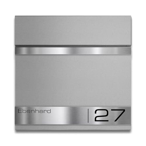 Metzler Premium Briefkasten mit Zeitungsfach Graualuminium - Postkasten...