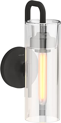 Image of Kohler 27262-SC01-BLL Purist Bathroom Vanity Fixture, Wall Sconce Lighting, UL Listed, 1, Matte Black