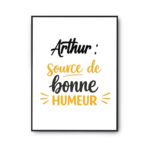 Poster Arthur cadeau anniversaire - Affiche humour et décoration murale maison
