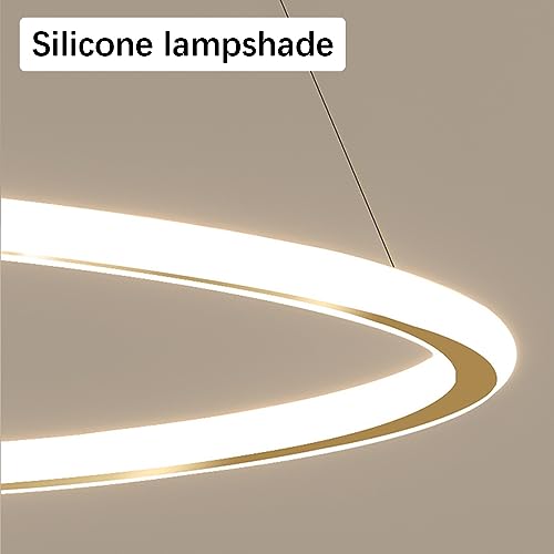 Luces colgantes redondas de aluminio con acabado sofisticado de lujo 6