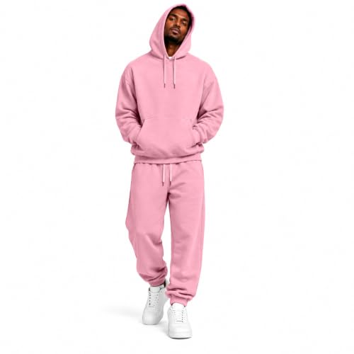 Elneeya Mens Sweatsuits Oversized Jogger Sets Fall Workout 2 Piece Outfit - image 1