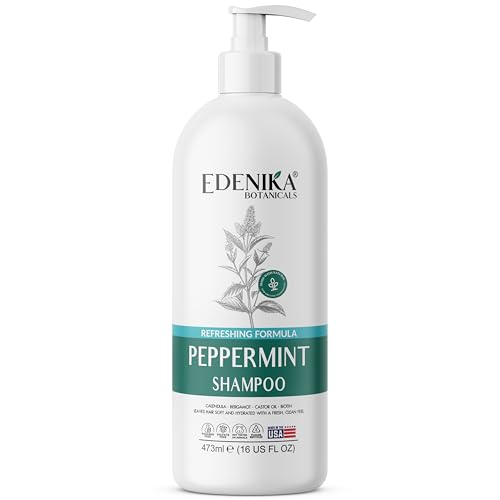 Peppermint Shampoo with Castor Oil & Biotin, 16 oz