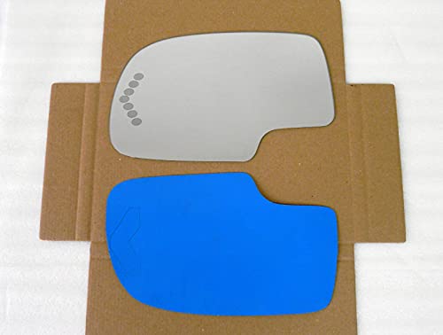 Fit Over Turn Signal - Auto-Dimming Mirror Glass With Full Adhesive For Escalade Avalanche Silverado Suburban Tahoe Sierra Yukon Driver Side Left Lh #TOP15