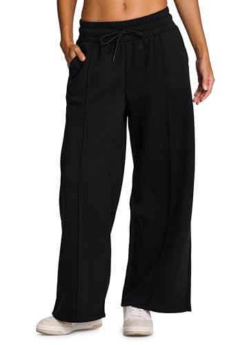 Amazon.com: RBX Women's Wide Leg Sweatpants, Cotton Blend Fleece
