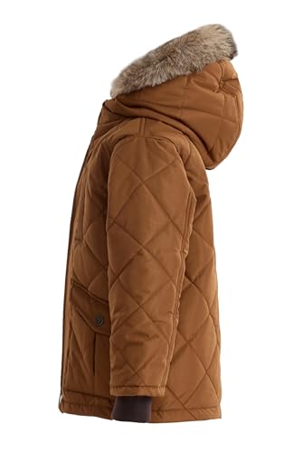 Image of SOLOCOTE Boys Winter Coat Little Kids Heavyweight Fur Hood Sherpa Lining Jacket Water-Resistant Parka