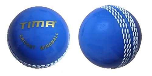 Image of TIMA Synthetic Cricket Ball Poly Hard Cricket Balls - Indoor & Outdoor Training Cricket Ball for Coaching Practice (Blue Pack of 2)