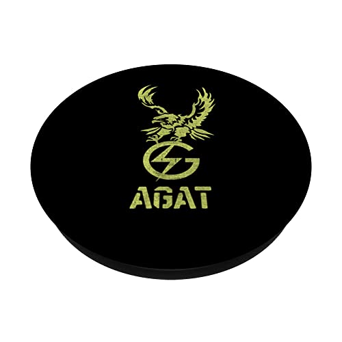 AGAT Jednostka Wojskowa Polish Special Force Military PopSockets Swappable PopGrip, Black - Image 2