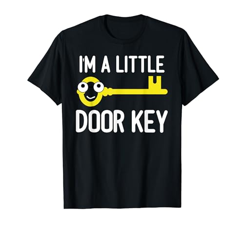 Funny Pun Jokes I'm A Little Door Key Mom Dad Jokes Maglietta