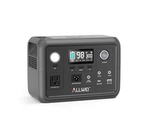 ALLWEI Portable Power Station 300W (Peak 600W)...