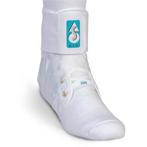 Med Spec ASO Ankle Stabilizer Lace Up Ankle Brace Sprain Support White, MD