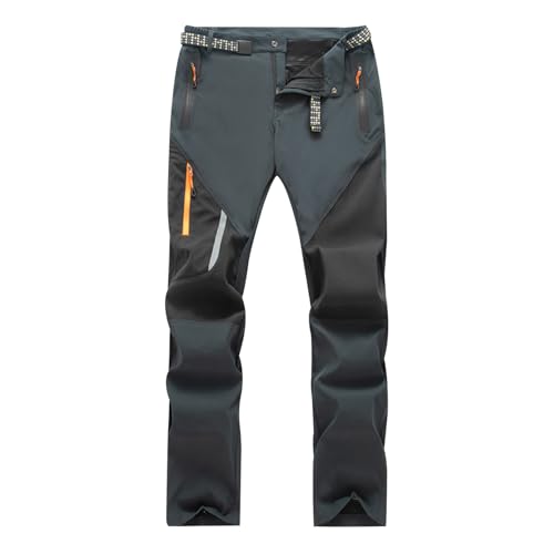 LHHMZ Pantalones de Senderismo al Aire Libre para Hombre Pantalones cómodos para Caminar Pantalones Casuales con Bolsillos con Cremallera