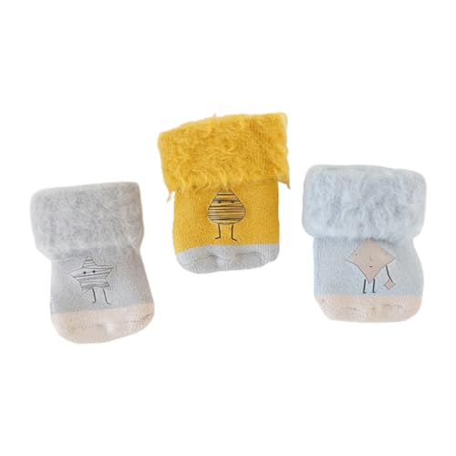 Sock,Socks with Plus and Thicken for Sun Cartoon Geometric Rainbow for Toddler 0-5 Years 3 Pairs