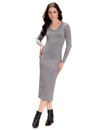 Image of KOTTY Women's Flowy Midi Round Neck Plus Size Dress