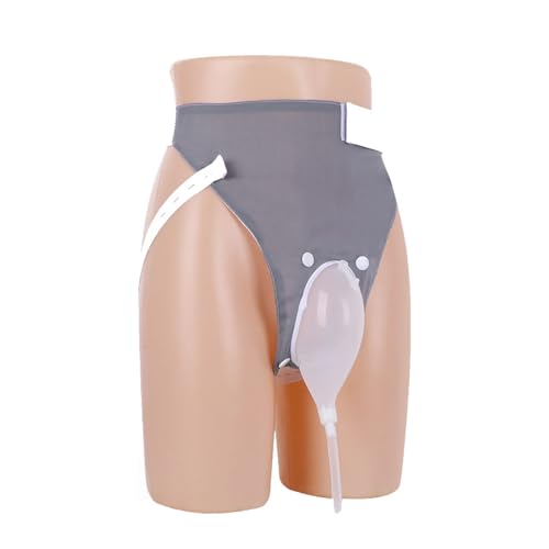 Catéter Externo Para Hombres Botellas De Orina De Silicona Reutilizables Colector De Orina Con 2 Bolsas De Catéter De Orina (Hombres Mayores Gris)