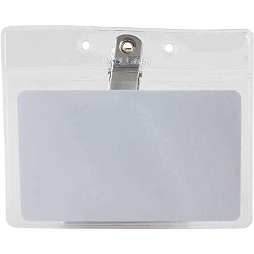 Baumgartens 67850 Vinyl Badge Holder Clip Horizontal 2-1/2-Inch X3-1/2-Inch 50/Pk Cl #TOP5