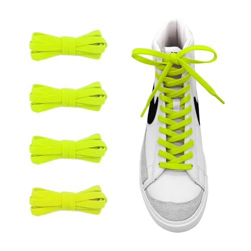 Image of UamGlsob 2 Pairs 5 /16 inch Flat Elastic Shoe Lace, Stretch Shoelaces