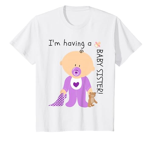 Baby Sister Sibling Pregnancy Gender Reveal Announcement T-Shirt