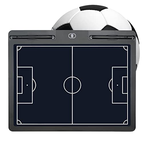 RoseFlower Pizarra Futbol Entrenador Electrónico, LCD Digital Carpeta Táctica para Entrenamiento...