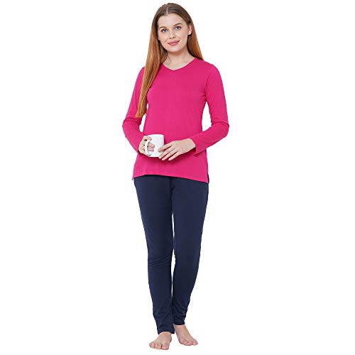 Image of Sweet Dreams Women Solid Cotton Rich Sleepwear /Loungewear Pyjamas