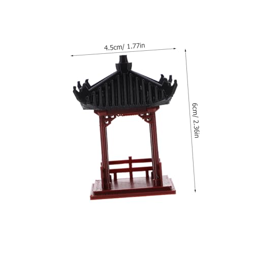 Statue de pavillon rouge miniature légère pour petits espaces verts