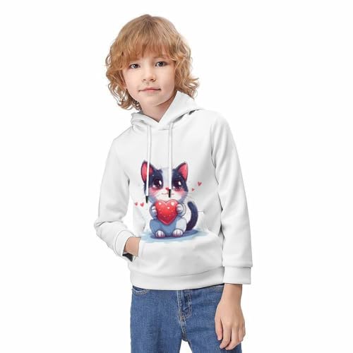 Pull imprimé 3D chaton parfait pour l'école et le parc - 3
